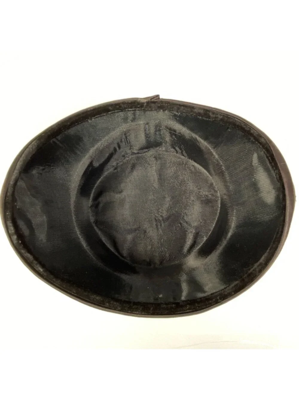 Vintage Ladies Pillbox Hat Black Satin and Velvet